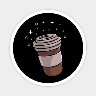 coffee cup with sparkling stars Magnet